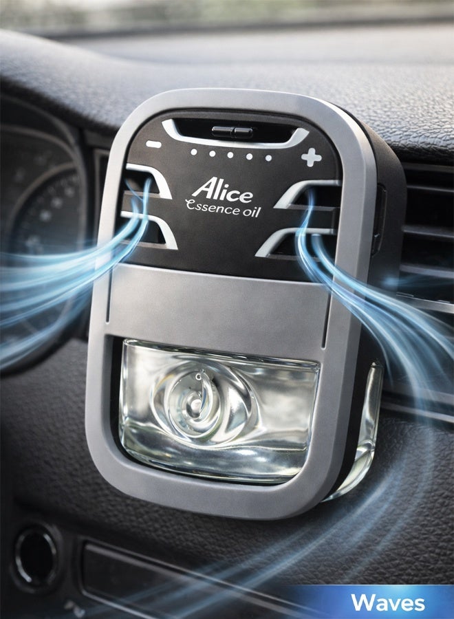 Alice Essence Oil Waves Car Air Vent Freshener Adjustable Intensity Clip On Air Freshener Long Lasting Liquid Fragrance Car Interior Odor Eliminator - Image 2